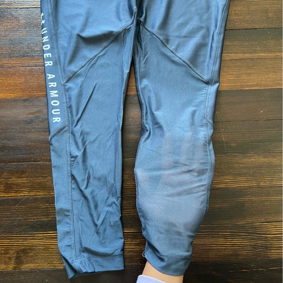 Under Armour Women's Heatgear High Waisted Mesh Ankle Crop Leggings - Picture 6 of 6